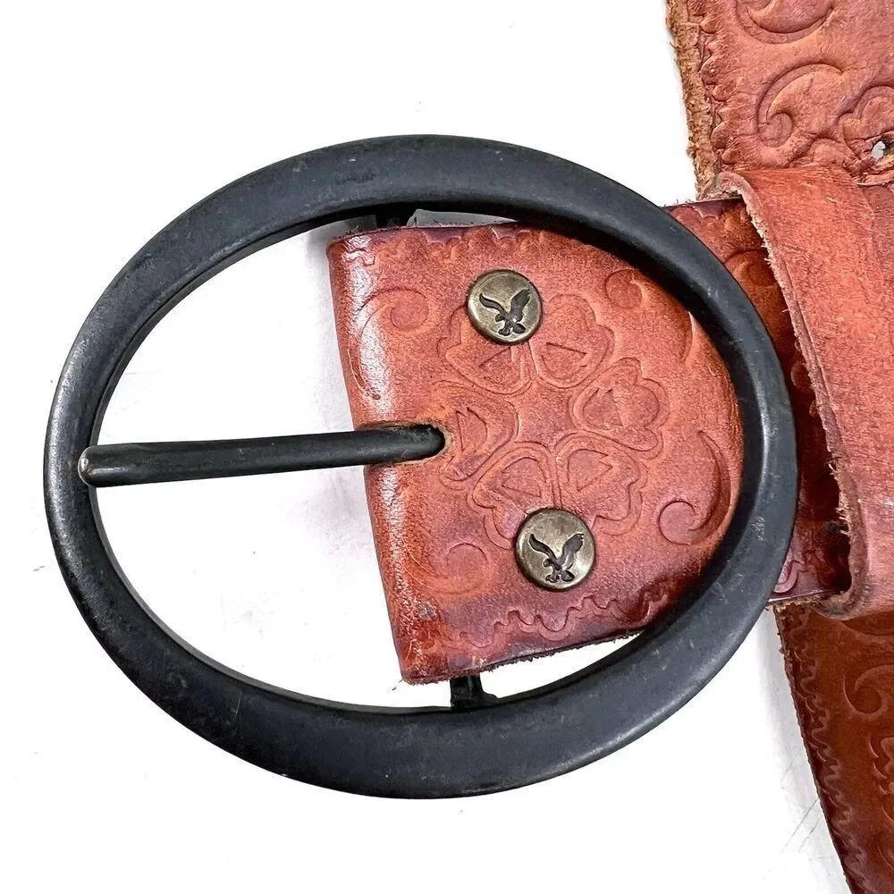 American Eagle Brown Tooled Leather Boho 2